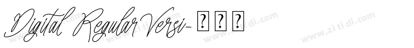 Digital RegularVersi字体转换